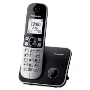 Telefono DECT Cordless KX-TG6851 con Identificatore di Chiamata e Vivavoce Colore Nero / Argento