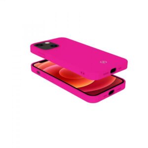 Custodia In Gomma Morbida Cromo Iphone 13 Rosa Fluo