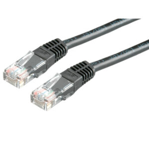 UTP Patch Cord Cat. 6, black 5 m, Nero, 100 Ohm, 5 mm