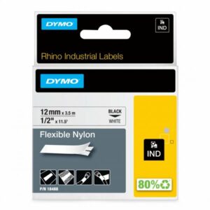 18488, Nero, Bianco, Nylon, 1,2 cm, 3,5m, Box