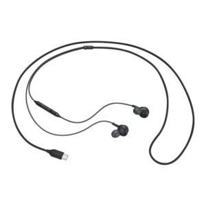 Auricolare Stereo con Microfono + Tasto volume - Nero