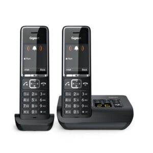 Telefono Cordless COMFort 550 am Analog /DECT con Segreteria Telefonica Vivavoce Schermo TFT Colore Nero