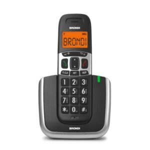 Telefono Corldess  Bravo Platinum con Ampio Display Tasti Grandi Colore Nero/Silver