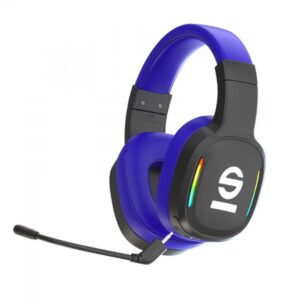 Cuffie Sparco Wlheadph Pro con Microfono Connessione Wireless Colore Nero/Blu