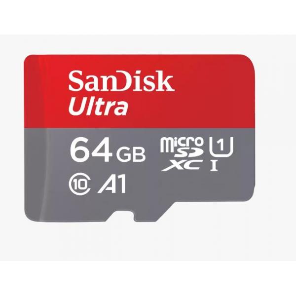 Ultra Micro Sdxc 64gb Classe 10 U1 A1 Uhs-i Con Adattatore Rosso Grigio