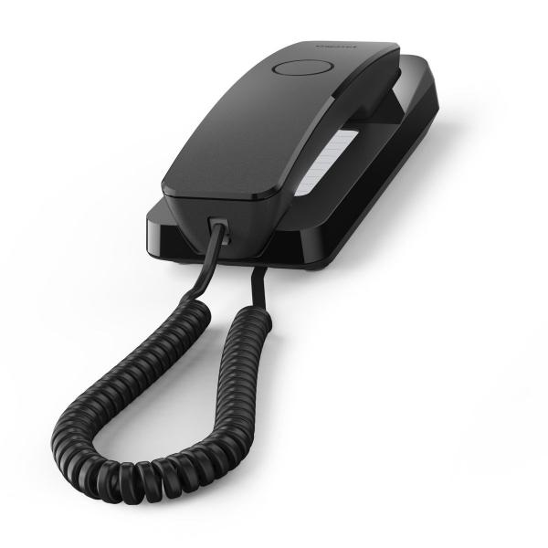 Desk 200 Telefono Fisso a Filo con Modalità Mute Microfono Colore Nero