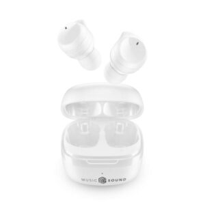 Cuffie Bluetooth FLOW con Custodia di Ricarica Colore Arancione Bianco