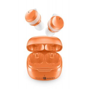 Cuffie Bluetooth FLOW con Custodia di Ricarica Colore Arancione