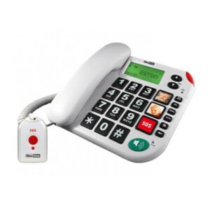 Telefono Con Pulsante Grande e Display Grande Con Telecomando SOS
