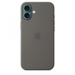 Custodia MagSafe in silicone per iPhone 16 Plus - Grigio pietra