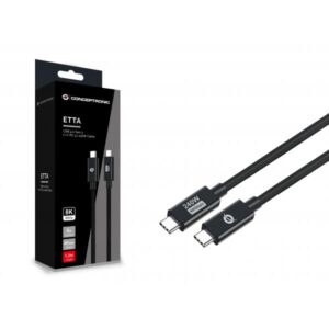 ETTA04B12 cavo USB USB4 Gen 3x2 1,2 m USB C Nero