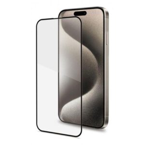 Apple Iphone 16 Pro Full Glass Proteggi Schermo In Vetro Temperato Trasparente Bordo Nero