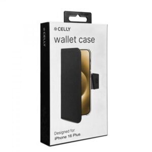Apple Iphone 16 Plus Custodia A Portafoglio In Similpelle Black
