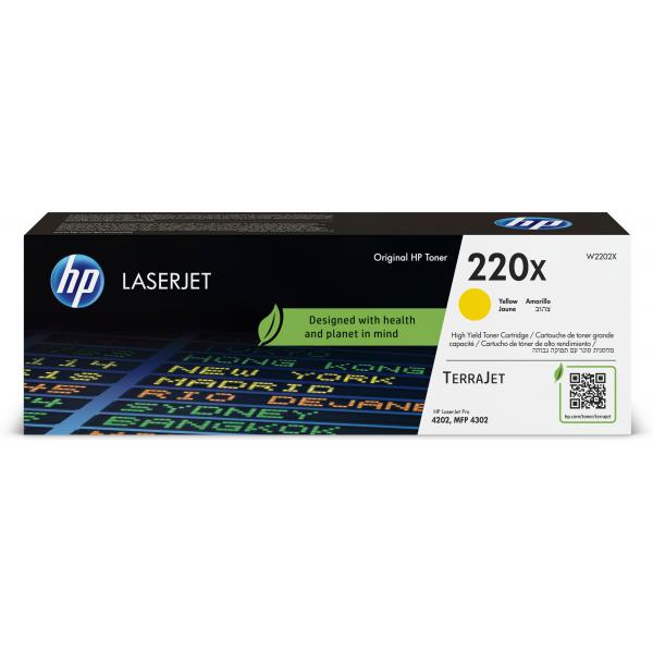 HP 220X - Alta resa - Giallo - Originale - LaserJet - Scatola - Cartuccia toner (W2202X)