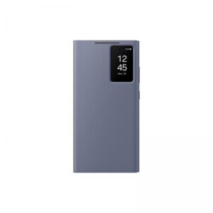 Custodia a portafoglio Samsung Smart View S24 Ultra Violet+Mobeen Glass