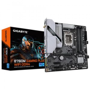 Gigabyte B760M GAMING PLUS WIFI DDR4 - scheda madre - micro ATX - presa LGA1700 - chipset B760 - USB-C 3.2 Gen 1, USB 3.2 Gen 1 - Wi-Fi 6, Bluetooth, Gigabit LAN - grafica integrata (CPU richiesta)