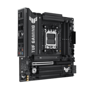 ASUS TUF GAMING B850M-PLUS WIFI - scheda madre - micro ATX - Socket AM5 - Chipset AMD B850 - USB-C 3.2 Gen 2x2, USB-C 3.2 Gen2, USB 3.2 Gen 2, USB 3.2 Gen 1 - 2.5 Gigabit LAN, Wi-Fi 6E, Bluetooth - grafica integrata (CPU richiesta)