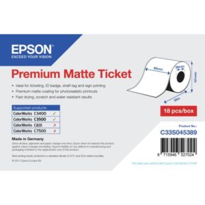 Epson Premium - Matt - Rotolo (8 cm x 50 m) 1 rotolo/i biglietti
