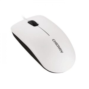 Cherry MC 1000 - Mouse - destro e mancino - ottico - 3 pulsanti - cablato - USB - bianco (parte superiore)