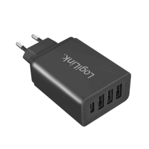 Alimentatore LogiLink - 27 watt - Ricarica rapida - 4 porte di uscita (3 x USB tipo A, USB-C a 24 pin)