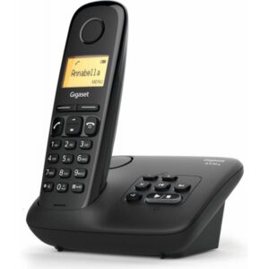 Telefono fisso GIGASET A170A nero - Segreteria telefonica - Rubrica 50 contatti - Registrazione 25 min