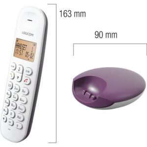 Telefono fisso cordless - LOGICOM - DECT ILOA 150 SOLO - Melanzana - Senza segreteria telefonica