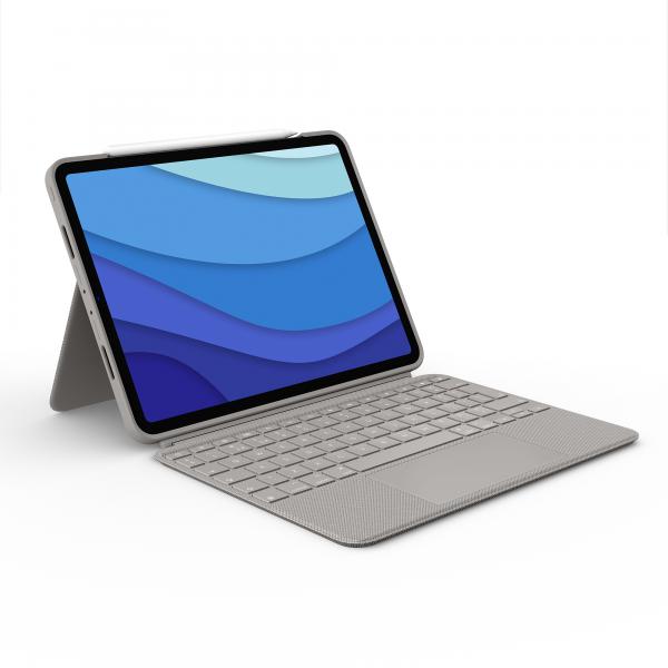 Custodia con tastiera rimovibile - LOGITECH - Combo Touch - Per iPad Pro 11 pollici (1a, 2a, 3a e 4a generazione) - Colore sabbia