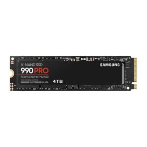 SAMSUNG - 990 PRO - SSD interno - 4 TB - PCIe 4.0 - NVMe 2.0 - M2 2280 - Fino a 7450 MB/s (MZ-V9P4T0BW)