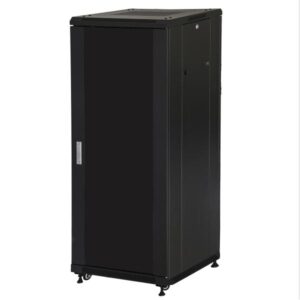 RACK LINK 19'' ARMADIO 27 UNITA' (A)1388x(L)600x(P)1000 COLORE NERO PORTA IN VETRO Capacità di carico 800 kg LK1927U610NV