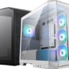 MSI MAG PANO M100R PZ - microATX Tower - Seitenteil mit Fenster (gehärtetes Glas) - keine Spannungsversorgung (ATX) - weiß - USB/Audio (306-7G24W21-809)