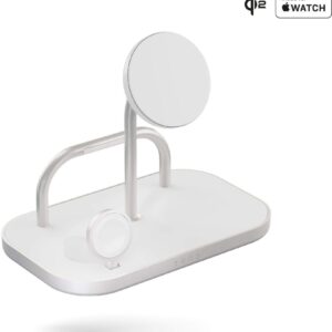 Zens Aluminium Series 4 in 1 Wireless Charger + Watch mit Netzteil 65W § 1x 60W USB-C + 1x 15W § Qi2 § weiß § ZEDC29W/00 (ZEDC29W/00)