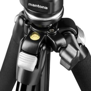 Walimex Mantona Basic Scout Max Set Fotostativ, Kamerastativ bis 160cm + Auslegearm, Kugelkopf umkehrbare Mittelsäule, ideal für Reisen und Outdoor Fotografie für DSLR Kamera, kompakt leichtes Kamera Stativ, 20382 (1020382)