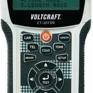 Voltcraft CT-20TDR Kabel-Prüfgerät, Kabeltester Geeignet für geschirmte/ungeschirmte Kabel, CAT3, CA (CT-20TDR)