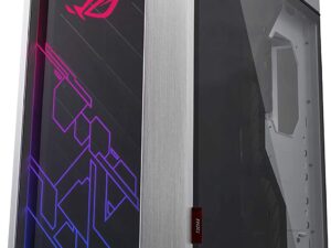 Asus ROG Strix Helios White Edition ATX Mid Tower Gaming-Gehäuse mit DREI Paneelen aus gehärtetem Glas und raffiniertem gebürstetem Aluminium und Aura-Sync-Technologie (90DC0023-B39000)
