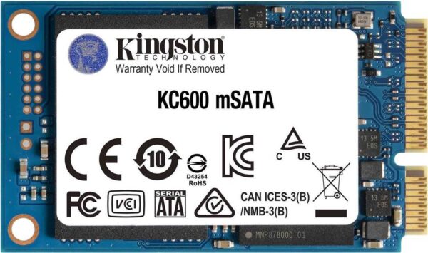 Kingston KC600 - SSD - verschlüsselt - 1024GB - intern - mSATA - SATA 6Gb/s - 256-Bit-AES - Self-Encrypting Drive (SED), TCG Opal Encryption (SKC600MS/1024G)