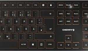 CHERRY DW 9100 SLIM - Tastatur-und-Maus-Set - kabellos - 2,4 GHz, Bluetooth 4,2 - QWERTZ - Deutsch - schwarz/bronze (JD-9100DE-2)