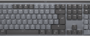 Logitech Master Series MX Mechanical - Tastatur - hinterleuchtet - kabellos - Bluetooth LE - QWERTZ - Deutsch - Tastenschalter: Tactile Quiet - Graphite