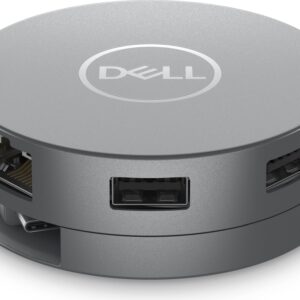 DELL 6-in-1-USB-C-Multiport-Adapter - DA305 - Kabelgebunden - USB 3.2 Gen 2 (3.1 Gen 2) Type-C - 10,100,1000 Mbit/s - Silber - 3840 x 2160 Pixel - Dell (64HNK)