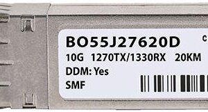 Kompatibler Dell EMC SFP-10G-BX10-U-20 BlueOptics BO55J27620D SFP+ Bidi Transceiver, LC-Simplex, 10GBASE-BX-U, Singlemode Fiber, TX1270nm/RX1330nm, 20KM, DDM, 0°C/+70°C (SFP-10G-BX10-U-20-BO)