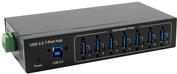 USB 3.2 HUB 7-Port Gen1 inkl.USB-Kab inkl.USB-Kabel,DIN-Rail-Kit,VIAVL811 (EX-11227HMVS)
