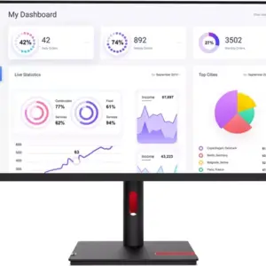 Lenovo ThinkVision T32p-30 80 cm (31.5" ) LED-Monitor 3840 x 2160 Pixel 4K Ultra HD LED Schwarz [Energieklasse F] (63D2GAT1EU)