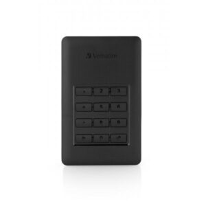 Verbatim Disco rigido portatile Store ?n? Go® Secure con tastierino di accesso da 1TB (1TB Verbatim Store n Go USB 3.1 with Keypad Access Black)