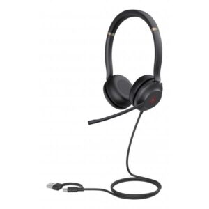Yealink UH37 Dual UC Auricolare Cablato A Padiglione Ufficio USB Type-C / USB Type-A Nero (YEALINK UH37 DUAL UC USB-C/A)