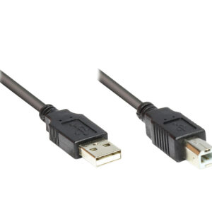 Alcasa 2510-3OFS cavo USB 3 m USB 2.0 USB A USB B Nero