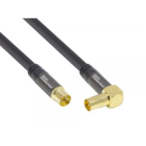Alcasa GC-M2075 cavo coassiale 5 m IEC coax RG-6 Nero