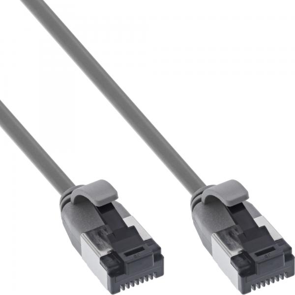 InLine Cavo patch slim, U/FTP, Cat.8.1, TPE senza alogeni, grigio 0,5m
