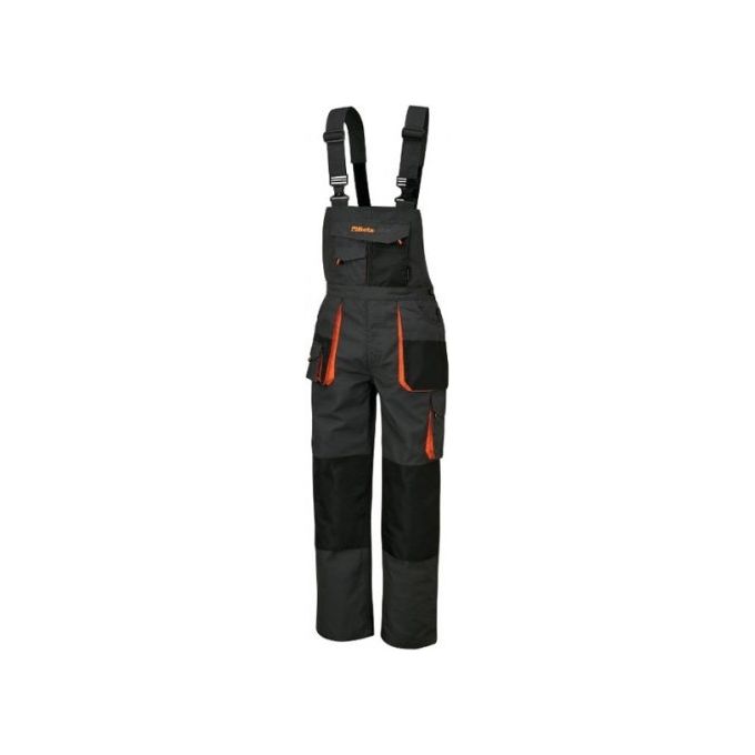 BETA Salopette Easy Canvas Grey Taglia XL Abbigliamento da Lavoro e Antinfortunistica per Professionisti