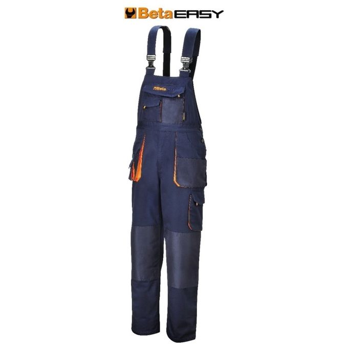 BETA Salopette Easy Twill 180gr Blu Taglia S Abbigliamento da Lavoro e Antinfortunistica per Fai da Te