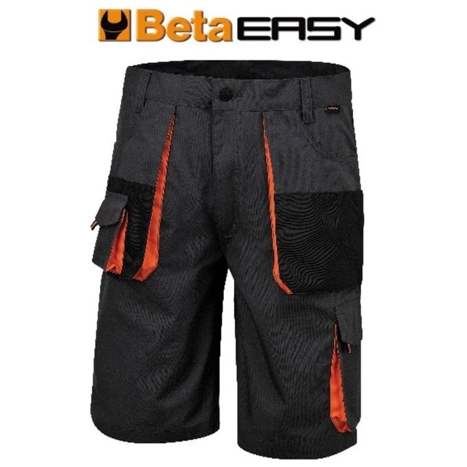 BETA Bermuda Easy Canvas Grey TG.XXXXL Abbigliamento di Lavoro Resistente e Funzionale Ideale per Fai da Te e Giardinaggio