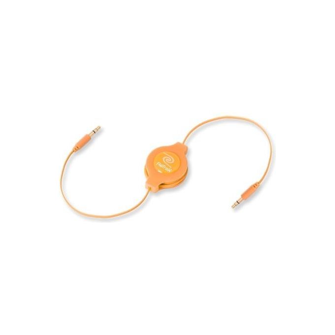 Retrak Cavo da 3,5mm a 3,5mm per Mp3 Retrattile Arancio